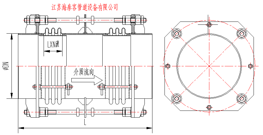 FL復(fù)式拉桿型膨脹節(jié)結(jié)構(gòu)